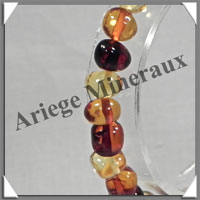 AMBRE - Bracelet Perles Baroques - Multicolore - Perles de 7  9 mm - 18 cm - L006
