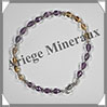 AMETHYSTE et CITRINE - Bracelet Argent - Gouttes Facetes - 22 cm - 56 grammes - W001 Brsil