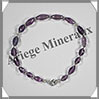 AMETHYSTE - Bracelet Argent - Ovales Facets - 20 cm - 62 grammes - W001 Brsil