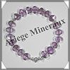 AMETHYSTE - Bracelet Argent - Ovales Facets - 19 cm - 87 grammes - W004 Brsil