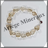 CITRINE (Naturelle) - Bracelet Argent - Nuggets Facets - 17 cm - 10,7 grammes - W002