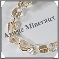 CITRINE (Naturelle) - Bracelet Argent - Nuggets Facets - 17 cm - 10,7 grammes - W002