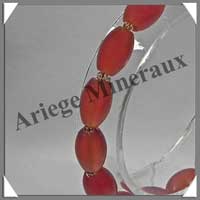 CORNALINE - Bracelet Compos Olives 8x12 mm - 19 cm - M001