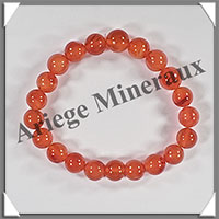 CORNALINE - Bracelet Promotion - Perles de 6  8  mm - Montage Elastique - W