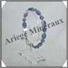 CYANITE - Bracelet Compos - 8 Ovales de 8x12 mm et Disques 6 mm - 20 cm - C001 Brsil