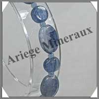 CYANITE - Bracelet Compos - 8 Ovales de 8x12 mm et Disques 6 mm - 20 cm - C001