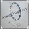 CYANITE - Bracelet Compos - 8 Ovales de 8x12 mm et Disques 6 mm - 20 cm - C002 Brsil