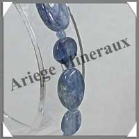 CYANITE - Bracelet Compos - 8 Ovales de 8x12 mm et Disques 6 mm - 20 cm - C002