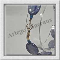 CYANITE - Bracelet Compos - 6 Ovales de 11x15 mm et Ovales 8x12 mm - 19cm - C006