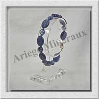 CYANITE - Bracelet Compos - 8 Ovales de 8x12 mm et  Disques 6 mm - 20 cm - C010