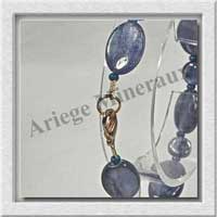 CYANITE - Bracelet Compos - 8 Ovales de 8x12 mm et  Disques 6 mm - 20 cm - C010