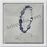 CYANITE - Bracelet Compos - 8 Ovales de 8x12 mm et  Disques 6 mm - 20 cm - C011