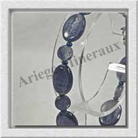 CYANITE - Bracelet Compos - 8 Ovales de 8x12 mm et  Disques 6 mm - 20 cm - C011