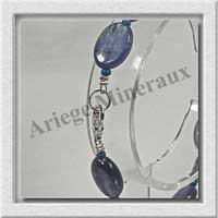 CYANITE - Bracelet Compos - 8 Ovales de 8x12 mm et  Disques 6 mm - 20 cm - C011