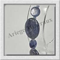 CYANITE - Bracelet Compos - 7 Ovales de 11x15 mm et  Disques 6 mm - 20 cm - C012