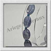 CYANITE - Bracelet Compos - 13 Ovales de 8x12 mm - 19 cm - C006
