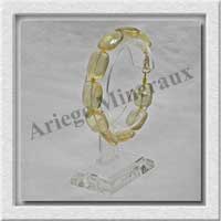 FLUORITE JAUNE - Bracelet Compos - Rectangles de 12x16 mm - 19 cm - M001