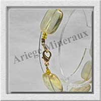FLUORITE JAUNE - Bracelet Compos - Rectangles de 12x16 mm - 19 cm - M001