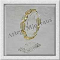 FLUORITE JAUNE - Bracelet Compos - Rectangles de 12x16 mm - 19 cm - M002