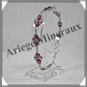GRENAT Cristallis - Bracelet Argent - 14 Cabochons - 21 cm - P003 Brsil
