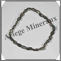 LABRADORITE - Bracelet Promotion - Nuggets de 4x6 mm - Montage Elastique - W