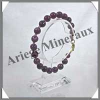 LEPIDOLITE - Bracelet Perles 8 mm - 21 cm - C001