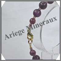 LEPIDOLITE - Bracelet Perles 8 mm - 21 cm - C001