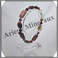 MOKAITE - Bracelet Compos : Disques et Rectangles Alterns - 20 cm - C002