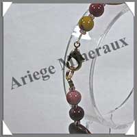 MOKAITE - Bracelet Compos : Disques et Rectangles Alterns - 20 cm - C002