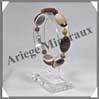 MOKAITE - Bracelet Compos : Ovales 13x25 mm et Perles 4 mm Alterns - 19 cm - C002 Australie