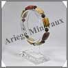 MOKAITE - Bracelet Compos : Rectangles Facets et Perles 6 mm Alterns - 19 cm - C002 Australie