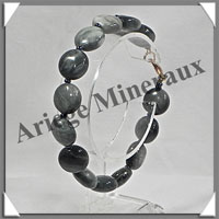 CYMOPHANE ou OEIL DE CHAT - Bracelet Compos - Disques - 19 cm - C007