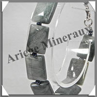 CYMOPHANE ou OEIL DE CHAT - Bracelet Compos - Rectangles - 20 cm - C001