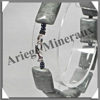 CYMOPHANE ou OEIL DE CHAT - Bracelet Compos - Rectangles - 20 cm - C001