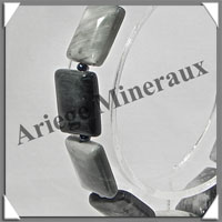 CYMOPHANE ou OEIL DE CHAT - Bracelet Compos - Rectangles - 20 cm - C002