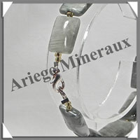 CYMOPHANE ou OEIL DE CHAT - Bracelet Compos - Rectangles - 20 cm - C003