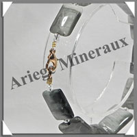 CYMOPHANE ou OEIL DE CHAT - Bracelet Compos - Rectangles - 20 cm - C004