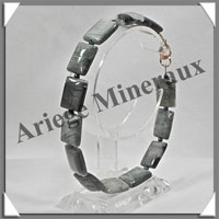 CYMOPHANE ou OEIL DE CHAT - Bracelet Compos - Rectangles - 23 cm - C005