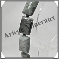 CYMOPHANE ou OEIL DE CHAT - Bracelet Compos - Rectangles - 23 cm - C005