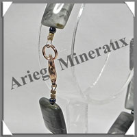 CYMOPHANE ou OEIL DE CHAT - Bracelet Compos - Rectangles - 23 cm - C005