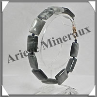 CYMOPHANE ou OEIL DE CHAT - Bracelet Compos - Rectangles - 20 cm - C006