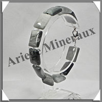CYMOPHANE ou OEIL DE CHAT - Bracelet Compos - Rectangles - 19 cm - C012