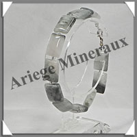 CYMOPHANE ou OEIL DE CHAT - Bracelet Compos - Rectangles - 19 cm - C013