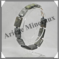 CYMOPHANE ou OEIL DE CHAT - Bracelet Compos - Rectangles - 19 cm - C014