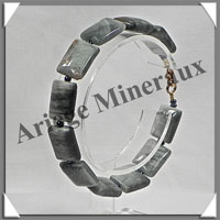 CYMOPHANE ou OEIL DE CHAT - Bracelet Compos - Rectangles - 19 cm - C015