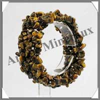 OEIL DE TIGRE - Bracelet Baroque - MULTI-CHIP - Elastique - C31320