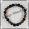 OEIL de TIGRE, FAUCON, TAUREAU  - Bracelet Promotion - Perles de 8  9 mm - Montage Elastique - W Inde