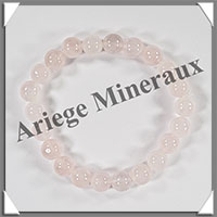 QUARTZ ROSE - Bracelet Promotion - Perles de 7  9 mm - Montage Elastique - W