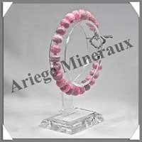 RHODOCHROSITE - Bracelet - Disques 8x4 mm - 19 cm - A001