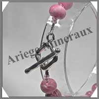 RHODOCHROSITE - Bracelet - Disques 8x4 mm - 19 cm - A001